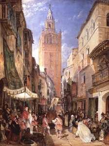 Religiös procession, Sevilla av John Frederick Lewis