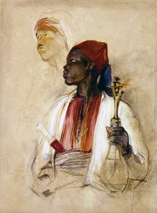 Study for the Pipe Bearer, c.1856 (akvarell på papper) av John Frederick Lewis