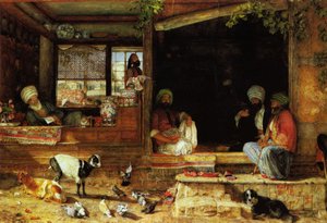 The Kibab Shop, Scutari, Mindre Asien av John Frederick Lewis