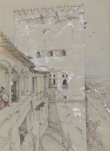 Torre de Comares, Alhambra, 1835 av John Frederick Lewis