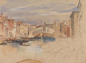 Venedig: Canal Grande och Rialto av John Frederick Lewis