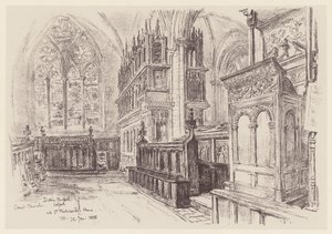Christ Church, interiör från latinska kapellet (litografi) av John Fulleylove