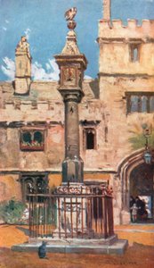 Corpus Christi College (färglitografi) av John Fulleylove