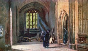 Ingång till Divinity School (färglitografi) av John Fulleylove