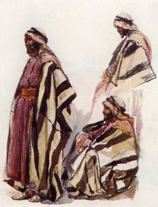 Fellah i julklänning (färg litho) av John Fulleylove