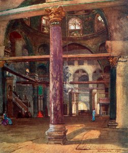 Interiör av moskén i El Aksa från sydost, 1902. av John Fulleylove