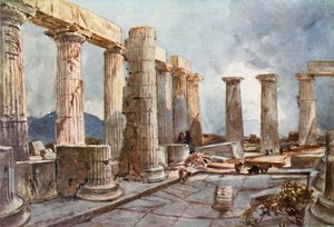 Interiör av Apollontemplet i Bassae i Arcadia av John Fulleylove