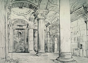 Jerusalem - Insidan av den gyllene eller vackra porten, 1902. av John Fulleylove