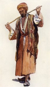 Syrian Shepherd (färg litho) av John Fulleylove