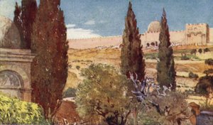 Cypresserna i Getsemane trädgård av John Fulleylove