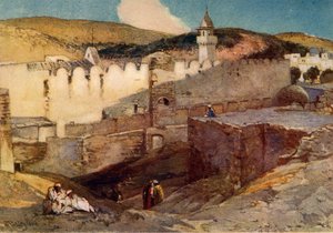 Moskén i Hebron över Machpelah-grottan, 1902. av John Fulleylove