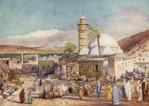 Moskén i Tiberias och Galileiska sjön