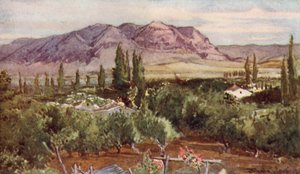 Frestelsens berg, från Jeriko av John Fulleylove