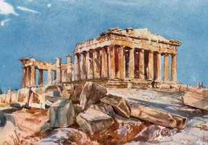 Parthenon från den norra änden av den östra portiken av Propylaea av John Fulleylove