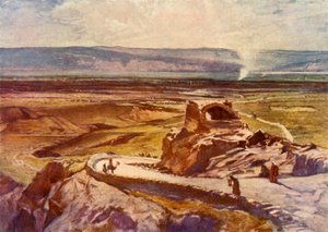 Jerikoslätten blickar mot Moabs berg, 1902.