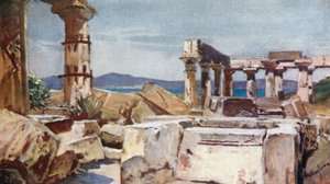 Athenas tempel på ön Aegina av John Fulleylove