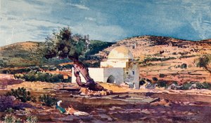 Rakels grav på vägen från Jerusalem till Hebron, 1902.
