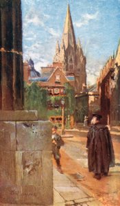 Universitetskyrkan St Mary (färglitografi) av John Fulleylove