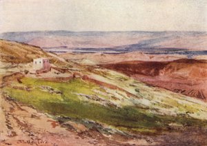Jordandalen, från Oljeberget (färg litho) av John Fulleylove