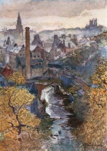 The Water of Leith från Dean Bridge av John Fulleylove