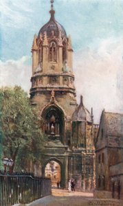 Tom Tower, Christ Church College (färglitografi)