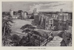 Warwick Castle, från Keep (litho) av John Fulleylove