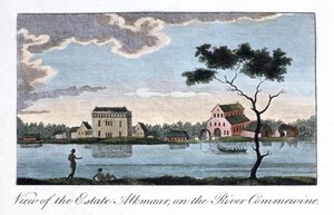 Utsikt över godset Alkmaar, vid floden Commewine, 1813