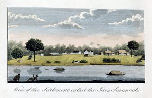 Utsikt över bosättningen kallad judarna Savannah, 1813