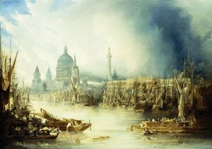 Utsikt över London med St, av John Gendall