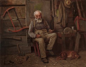 Båtbyggare, c. 1904. av John George Brown