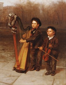 De små flanörerna, 1874 av John George Brown