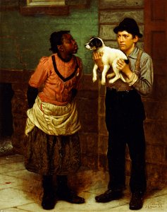 Den nya valpen, av John George Brown