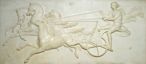 Relief av Phaeton som kör solens vagn (marmor)