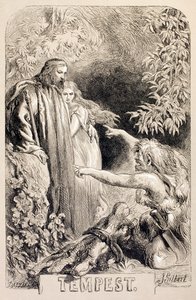 Illustration till The Tempest, från 