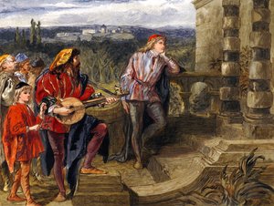 Illustration till De två herrarna från Verona av William Shakespeare av John Gilbert