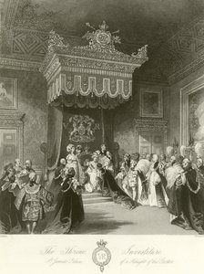Investiture av en riddare av strumpebandet av John Gilbert