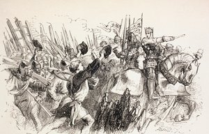 Kung Henrys styrkor vid belägringen av Harfleur, Frankrike, 1890 av John Gilbert