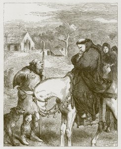 Kung John och abboten av Canterbury av John Gilbert
