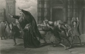 Shylock efter rättegången, köpman i Venedig av John Gilbert