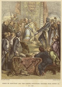 Simon de Montfort och baronerna kräver reformer av Henrik III, 1258 e.Kr. av John Gilbert