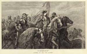 Med alla deras banderoller modigt spridda (gravyr) av John Gilbert