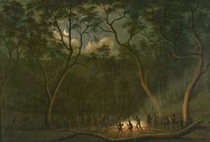 Aboriginal Coroboree i Van Diemens land
