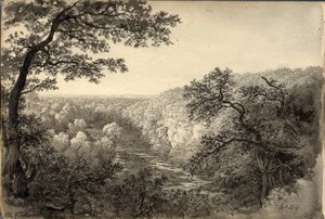 The Greta (bläck (svart) på papper) av John Glover