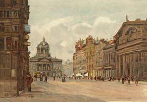 Liverpool: Castle Street (färg litho)