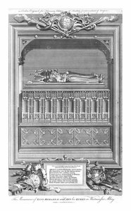 Monumentet av kung Richard II. och Ann hans drottning, i Westminster Abbey, mitten av 1700-talet.