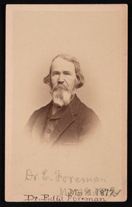 Porträtt av Dr Edward R. Foreman 1808-1885, 12 mars 1872. av John Goldin