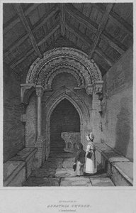 Ingången till Aspatria Church, Cumberland, 1814 av John Greig