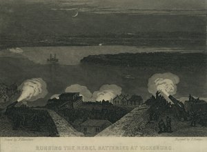 Att driva rebellbatterierna i Vicksburg, ca 1863 av John Hamilton