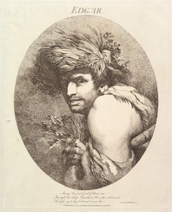 Edgar tolv karaktärer från Shakespeare, 20 maj 1775. av John Hamilton Mortimer