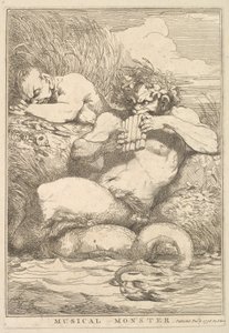 Musikmonster från femton etsningar tillägnad Sir Joshua Reynolds, 8 december 1778. av John Hamilton Mortimer